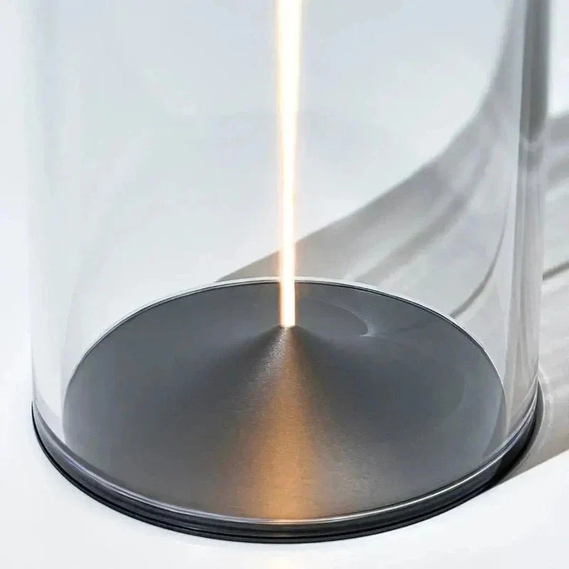 Nova Dimmable Touch Table Lamp – Modern Silver Metal & Glass LED